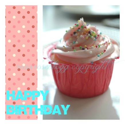 happy birthday cupcake card vannmerke